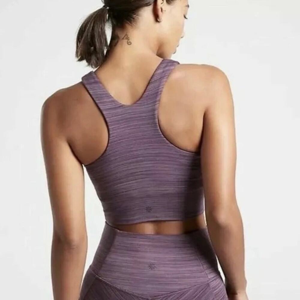 ATHLETA Conscious Space Dye Crop Bra Purple Small S - Picture 2 of 8
